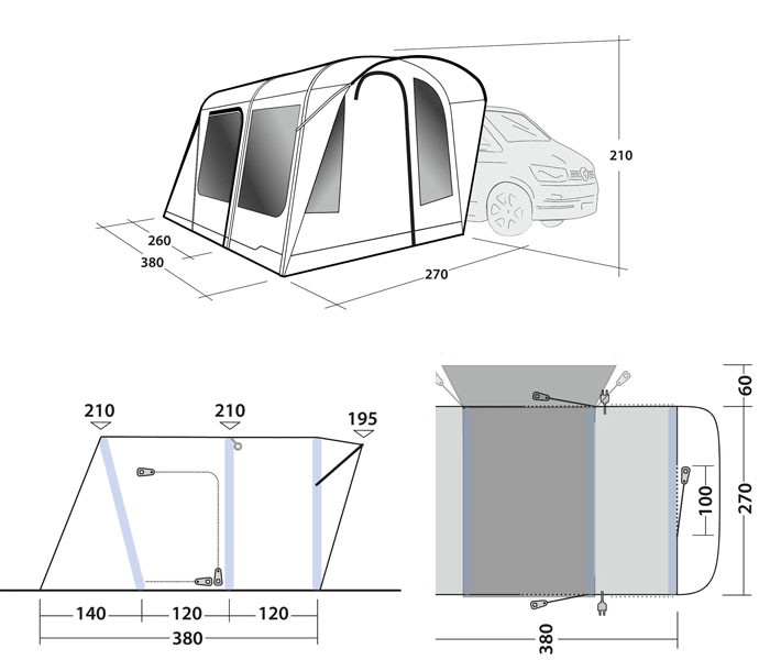 Avance Camper Furgo Outwell Wolfburg 380 Air 5