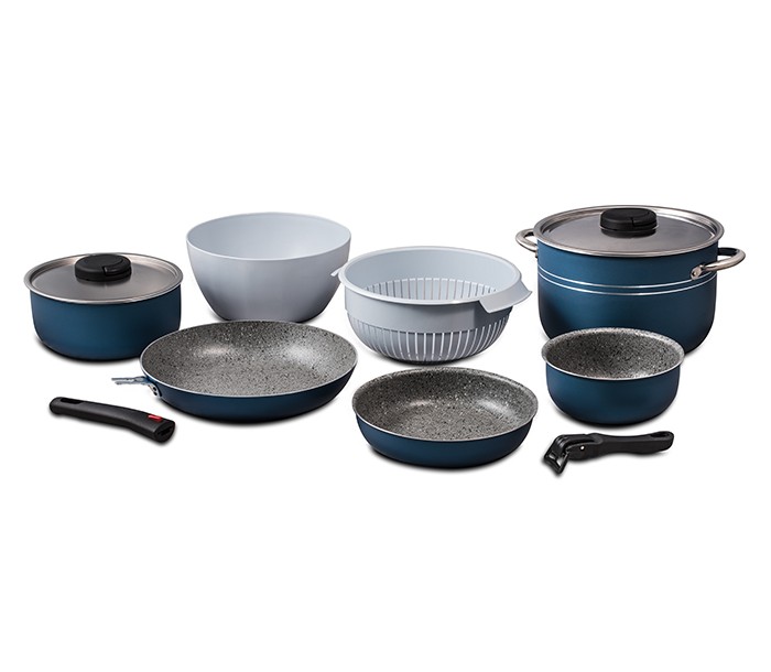 Bateria Cocina Camping 24 Flaminia Azul 1