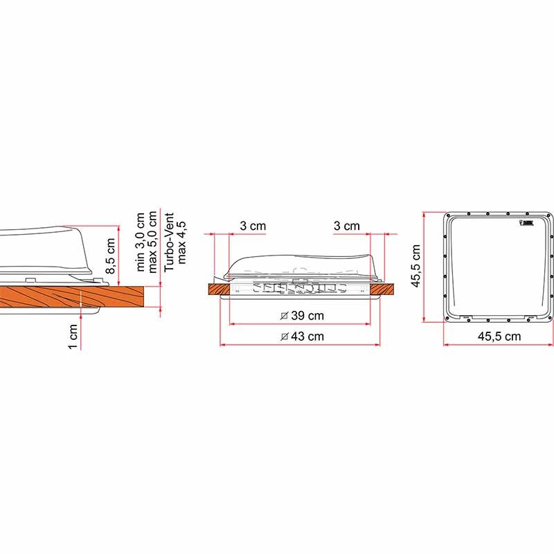 Claraboya Fiamma Vent 40x40 Crystal 2