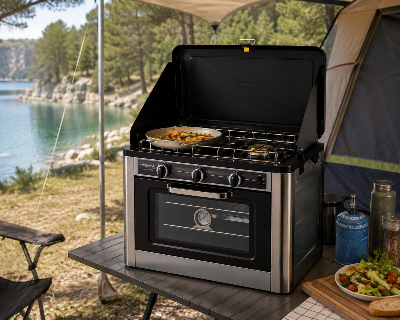 Cocina camping gas para caravanas