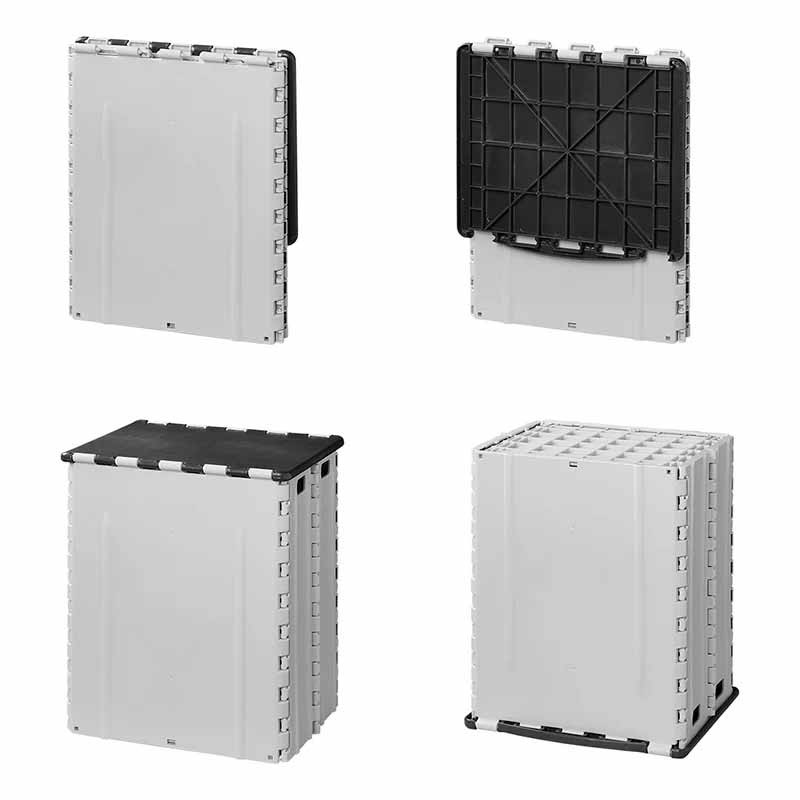 Cubo Basura Plegable Grey Black 2