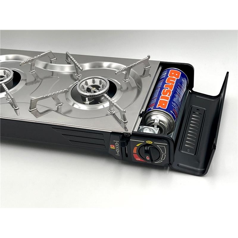 Outlet Fogón Gas Cartucho 2 Fuegos con Plancha 1