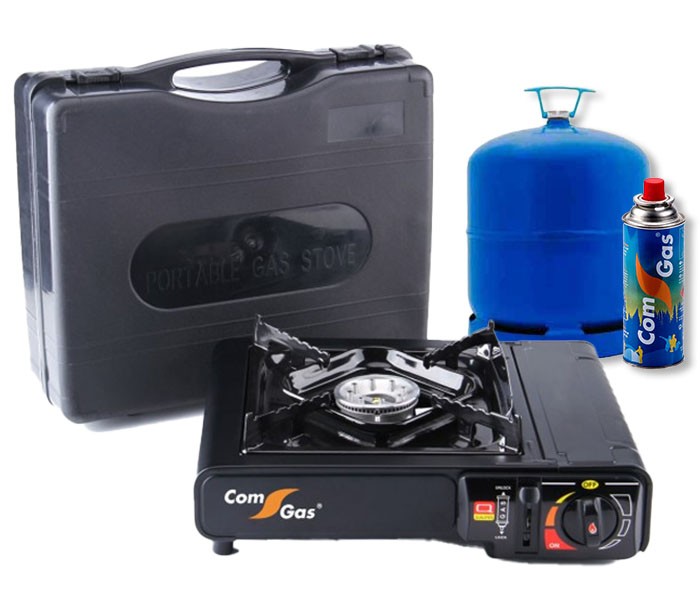 Fogón Portátil Dual para Cartucho y Bombona