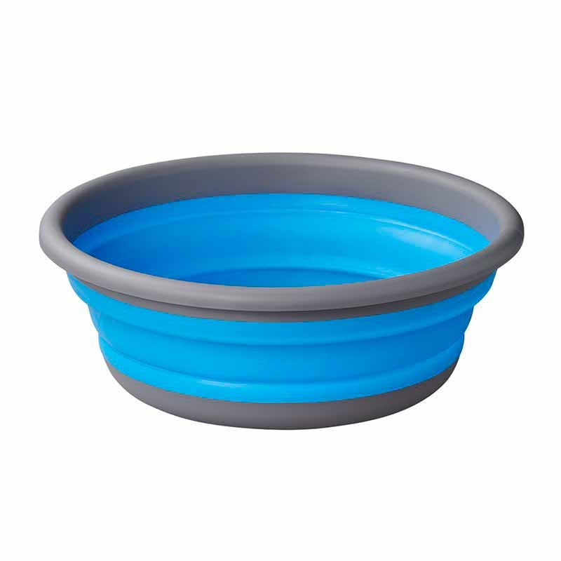 Fregadero plegable redondo azul - Cocina Camping