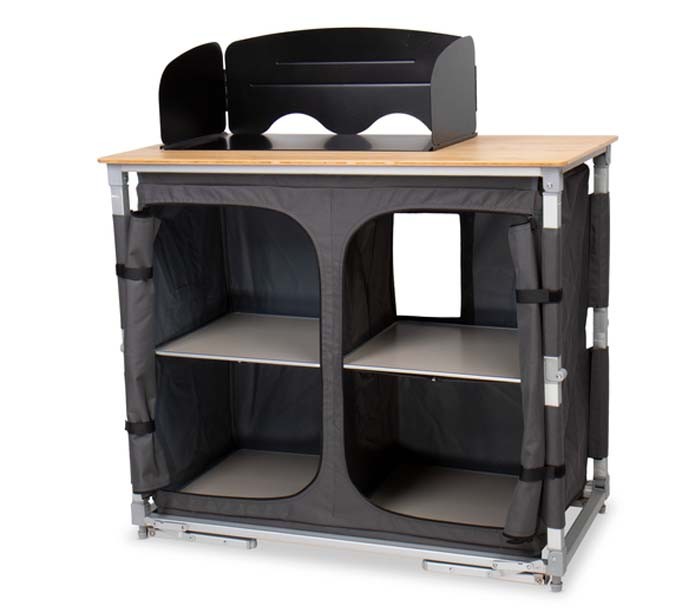 Mueble Cocina Camping Rápido Bambú 2