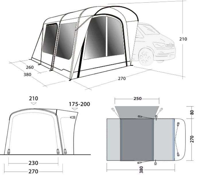 Avance Camper Furgo Outwell Wolfburg 380 Air 2