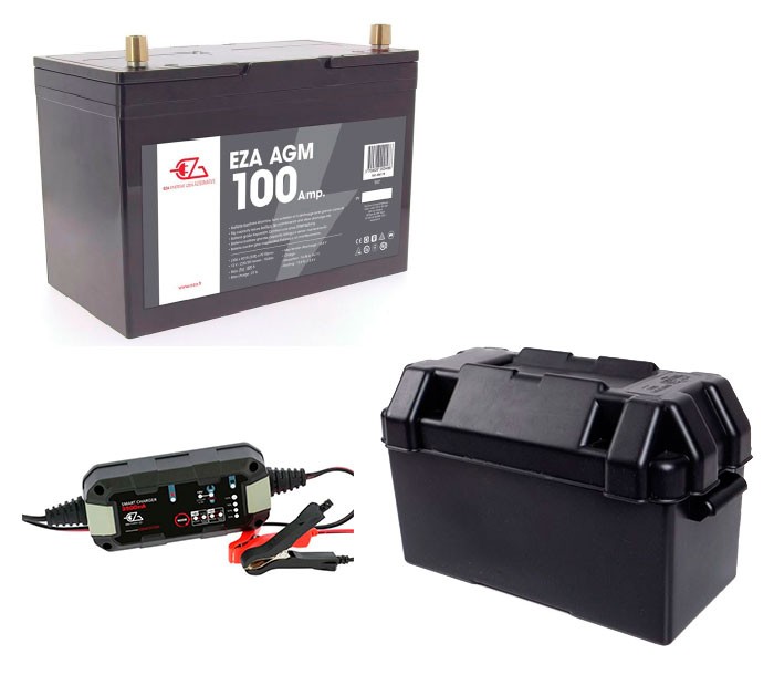 Pack Bateria 100 Amp + Caja + Cargador