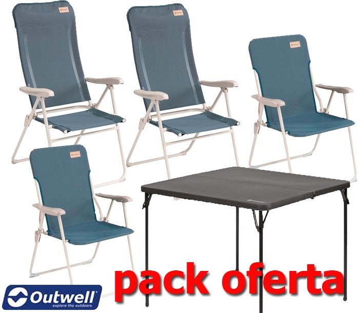 Pack Sillas Mesa Combo Plus 2+2 Outwell