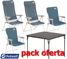 Pack Sillas Mesa Combo Plus 2+2 Outwell