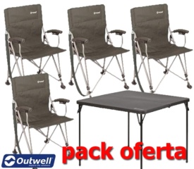 Pack 4 Sillas + Mesa Outwell Perce