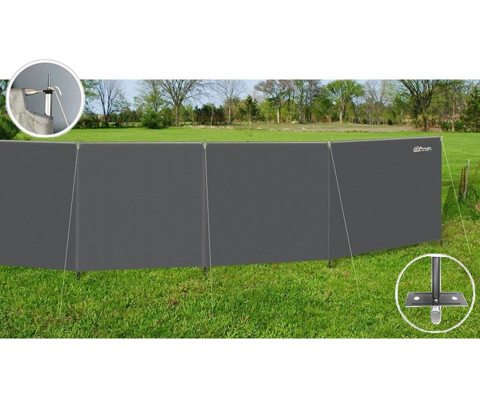 Paravientos Camping Inaca Dark Grey 1