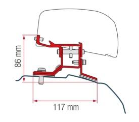 Soporte Toldo Fiamma F40 Van Ford Custom L1