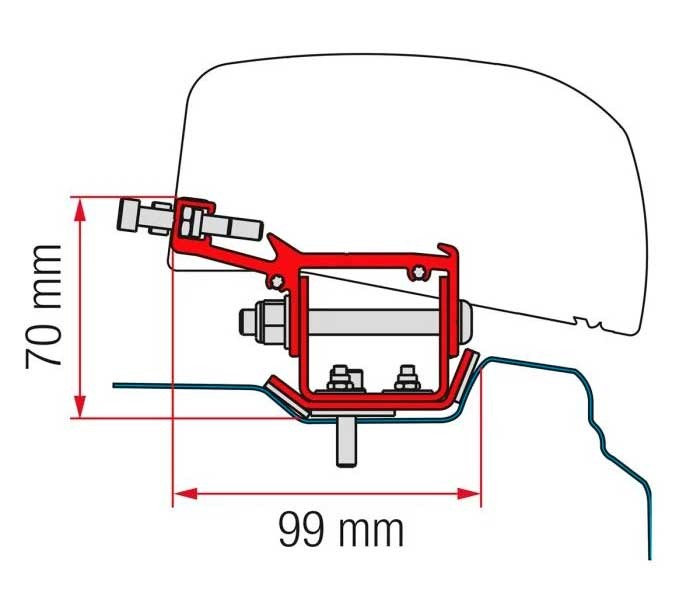 Soporte Toldo Fiamma F40 Van Renault Trafic L2