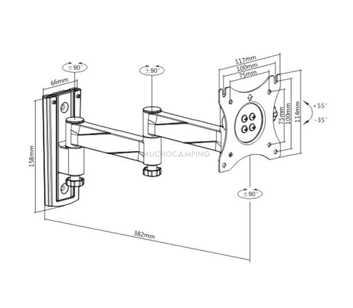 Soporte TV ventana caravana - Antenas TV