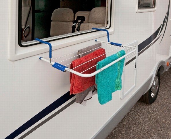 Tendedero para ventanas de autocaravanas plegable