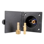 Toma Ducha Camper Empotrable Negro C/Interruptor