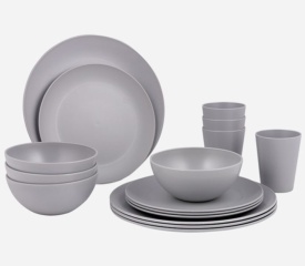 Vajilla Renew Grey Microondas 16 Pzas