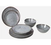 Vajilla de Melamina Halo Grey 12 Pzas