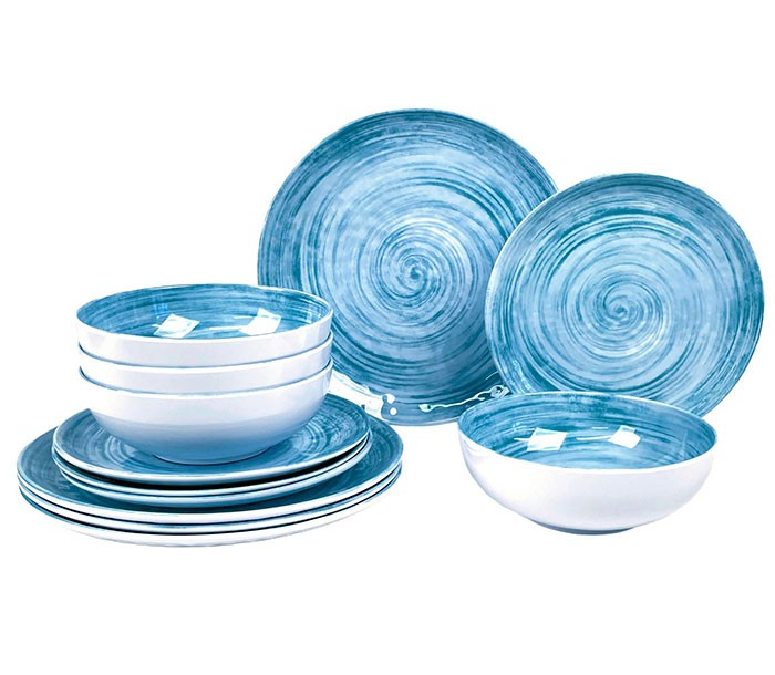 Set Vajilla Melamina Celeste 12 Pzas - Ítem