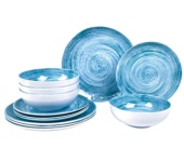 Set Vajilla Melamina Celeste 12 Pzas