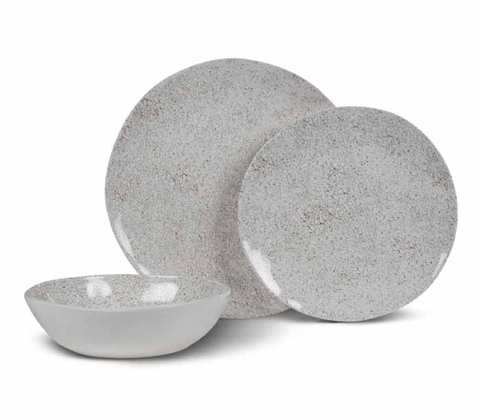 Set Vajilla Melamina Natural Stone 12 Pzas