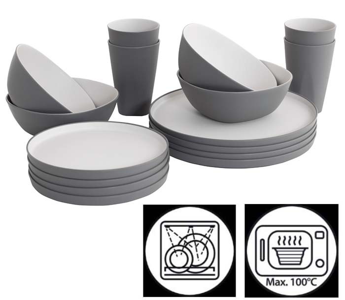 Set Vajilla Microondas 4 Pers Grey Mist 1